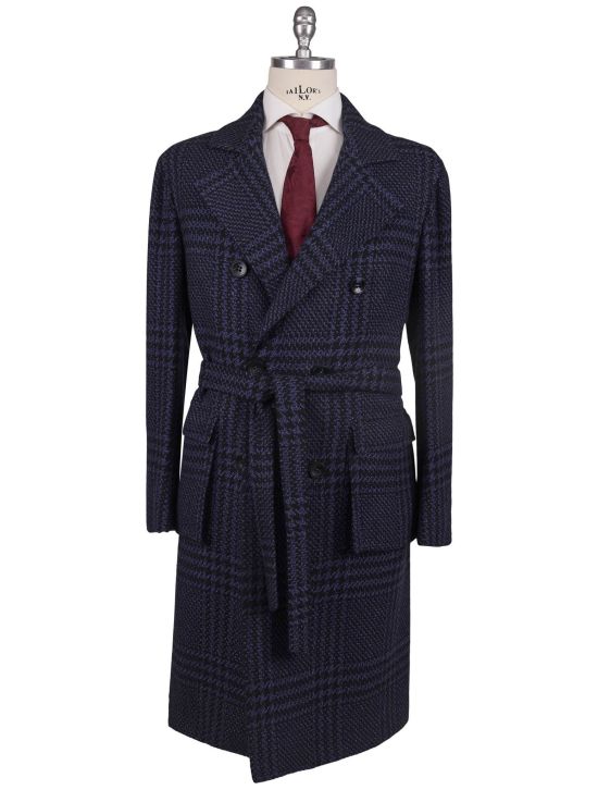 Kiton Kiton Blue Cashmere Double Breasted Overcoat Blue 000