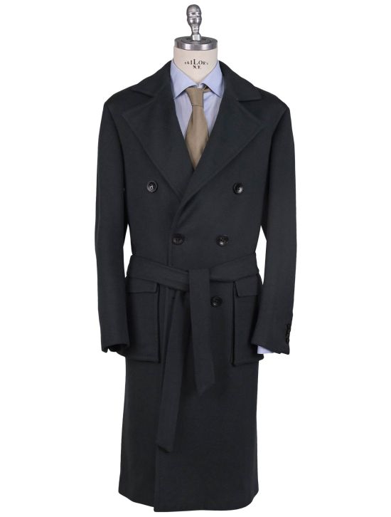 Kiton Kiton Green Vicuna Peru Cashmere Overcoat Green 000