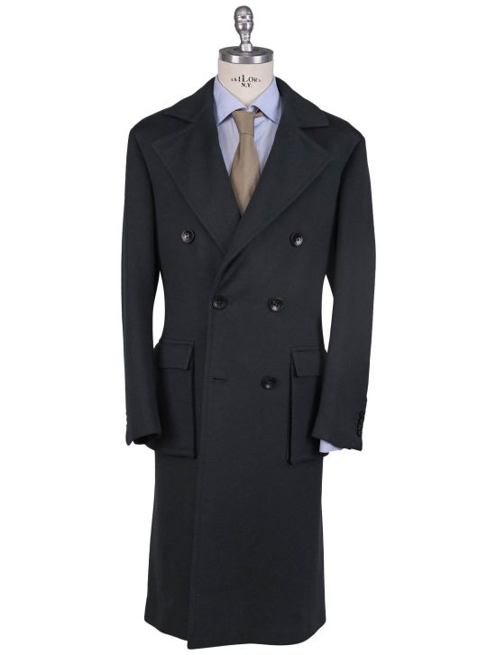 Kiton Kiton Green Vicuna Peru Cashmere Overcoat Green 001