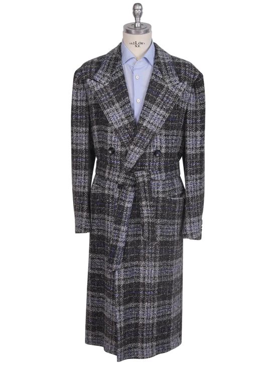 Kiton Kiton Multicolor Virgin Wool Silk Overcoat Multicolor 000