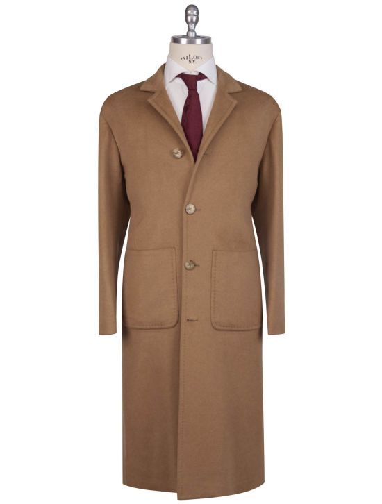 Kiton Kiton Brown Vicuna Peru Cashmere Overcoat Brown 000