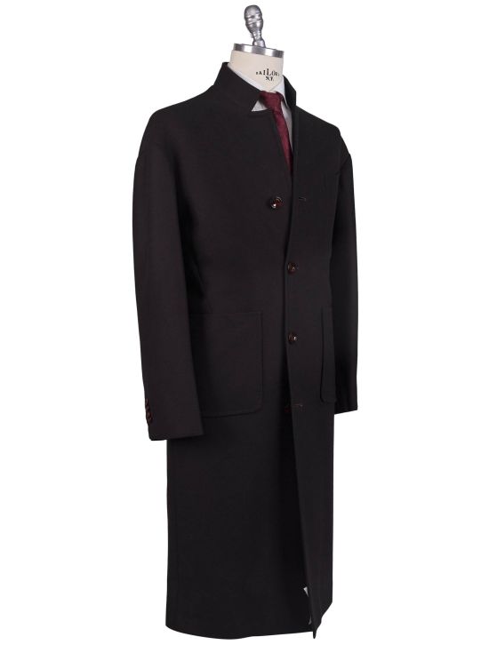 Kiton Kiton Brown Virgin Wool 14 Micron Overcoat Brown 001