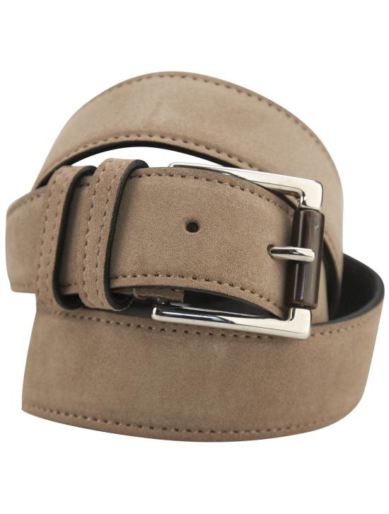 Kiton Kiton Beige Leather Suede Belt Beige 000