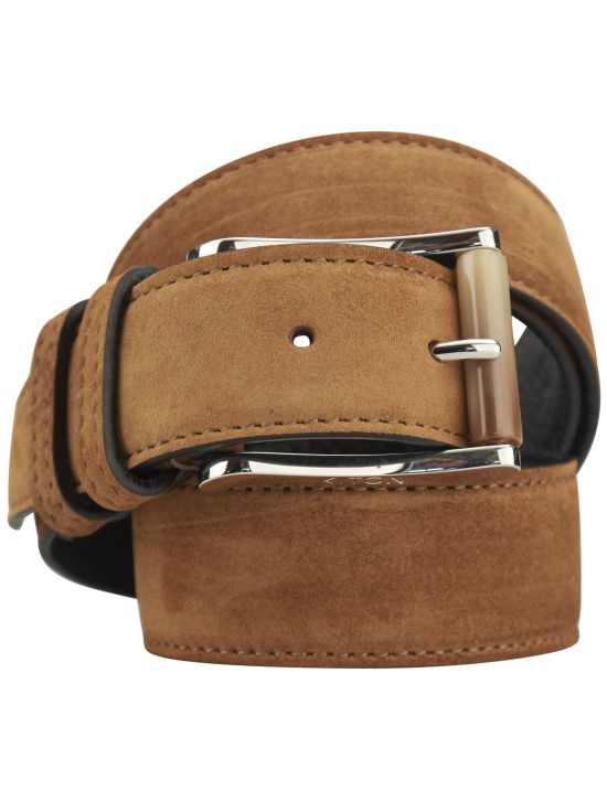 Kiton Kiton Brown Leather Suede Belt Brown 000