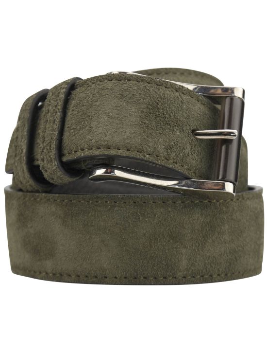 Kiton Kiton Green Leather Suede Belt Green 000