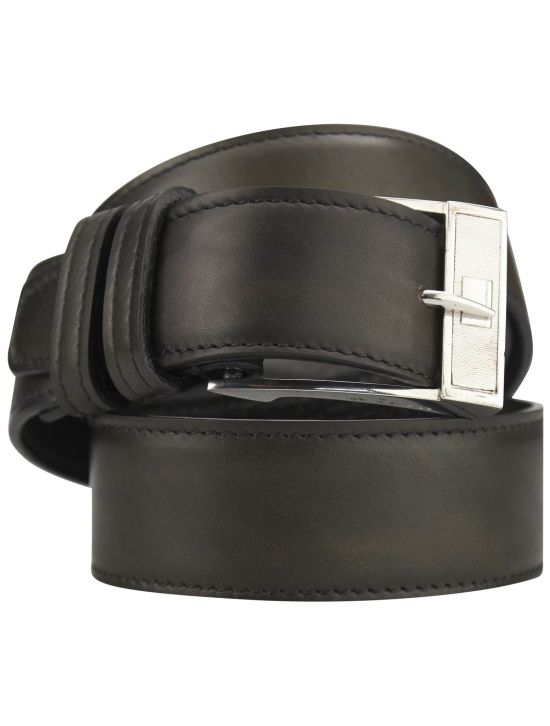 Kiton Kiton Dark Green Leather Belt Dark Green 000