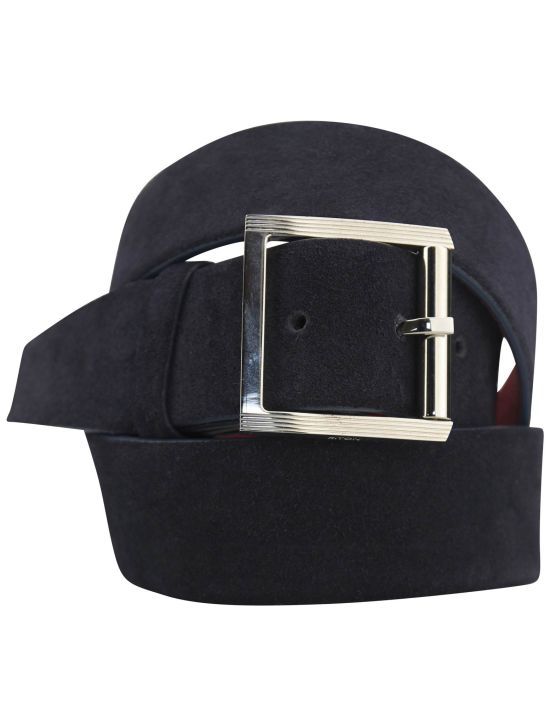 Kiton Kiton Blue Leather Suede Belt Blue 000