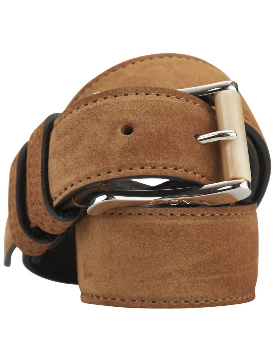 Kiton Kiton Brown Leather Suede Belt Brown 000