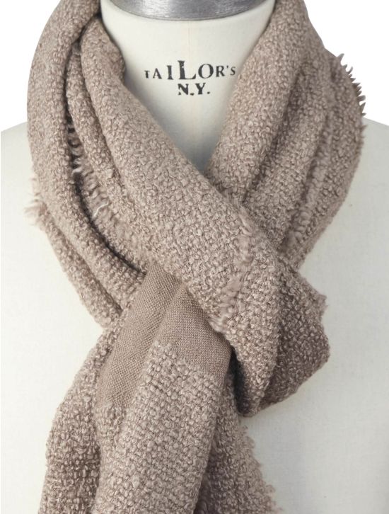 Kiton Kiton Beige Cashmere Silk Scarf Beige 001