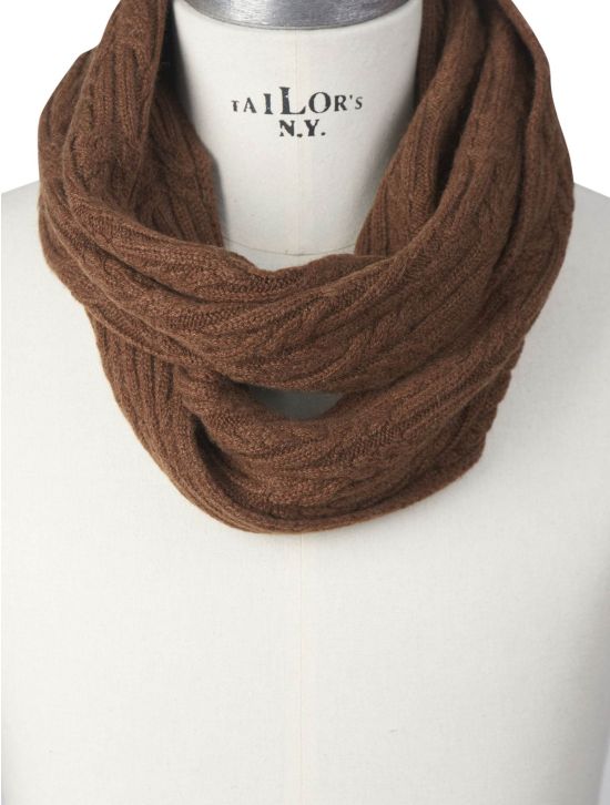 Kiton Kiton Brown Cashmere Scarf Brown 001