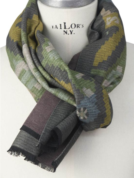 Kiton Kiton Multicolor Silk Scarf Multicolor 001