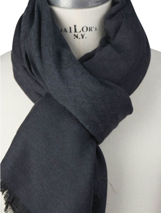 Kiton Kiton Dark Gray Cashmere Silk Scarf Dark Gray 001