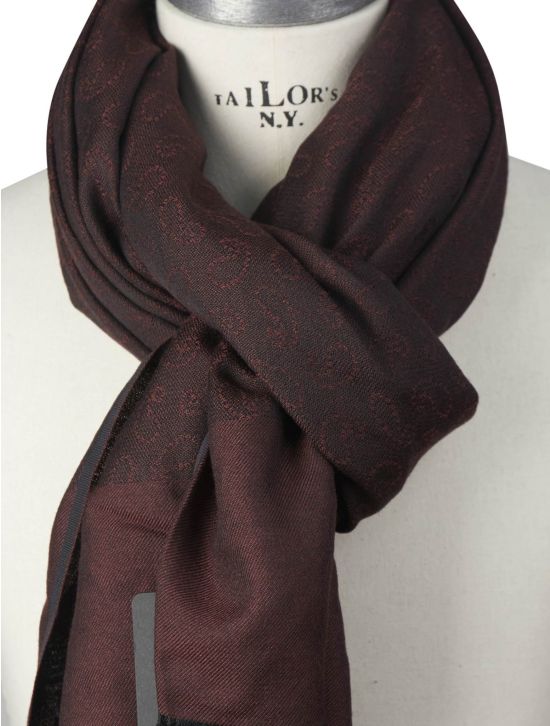 Kiton Kiton Burgundy Cashmere Silk Scarf Burgundy 000