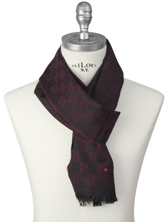 Kiton Kiton Burgundy Cashmere Scarf Burgundy 000