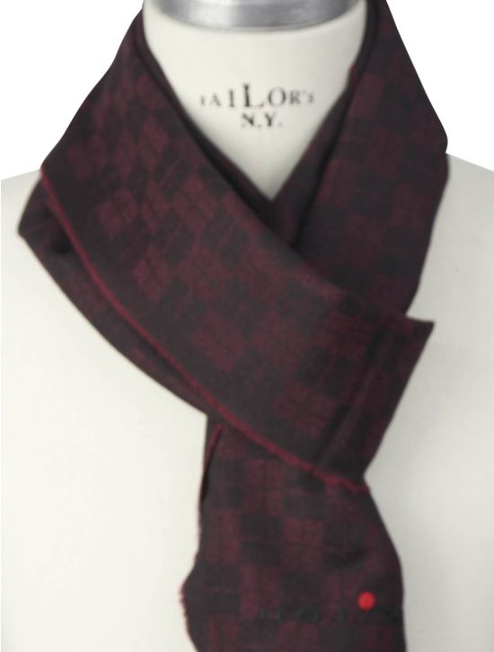 Kiton Kiton Burgundy Cashmere Scarf Burgundy 001