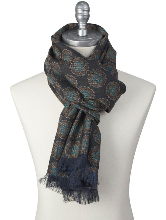 Kiton Kiton Multicolor Silk Cashmere Scarf Multicolor 000