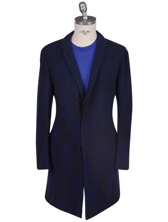 KNT Kiton Knt Blue Cashmere PA Overcoat Blue 000