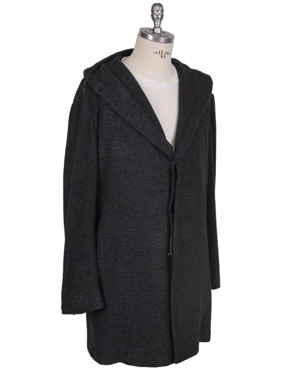 KNT Kiton Knt Gray Cashmere PA Overcoat Gray 001