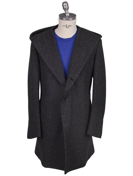 KNT Kiton Knt Gray Wool PA Overcoat Gray 000