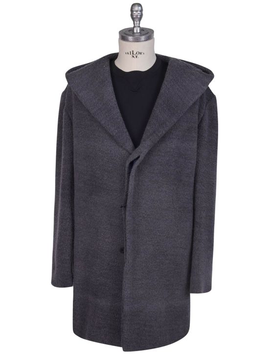 KNT Kiton Knt Gray Wool Cashmere PL Overcoat Gray 000