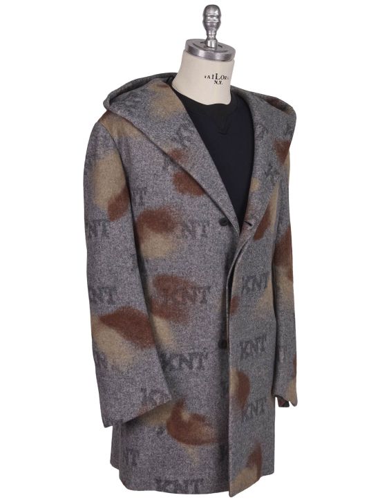 KNT Kiton Knt Multicolor Wool PA Overcoat Multicolor 001