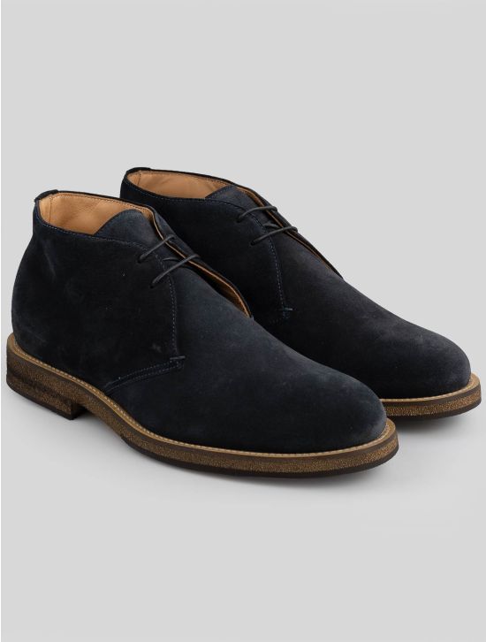 Kiton Kiton Blue Leather Suede Boots Blue 000