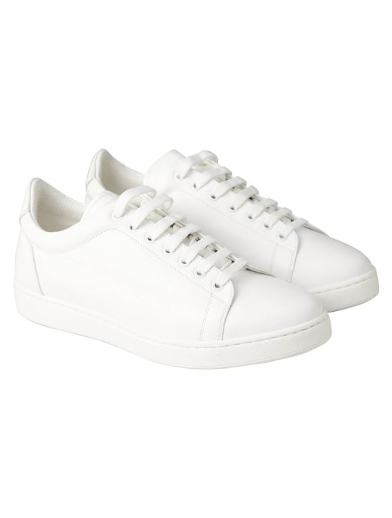 Kiton Kiton White Leather and Leather Crocodile Sneaker White 000