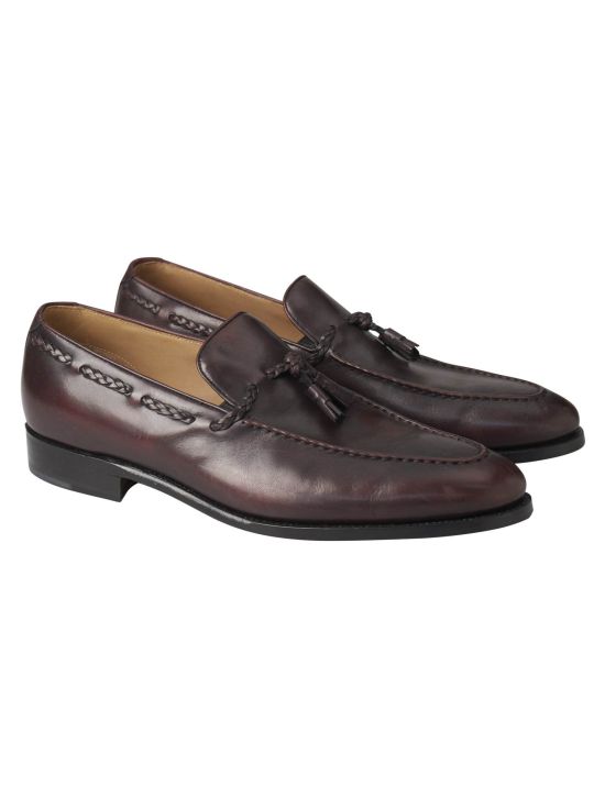 Kiton Kiton Burgundy Leather Dress Shoes Burgundy 000