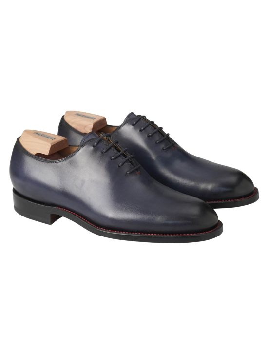 Kiton Kitn Blue Leather Dress Shoes Blue 000