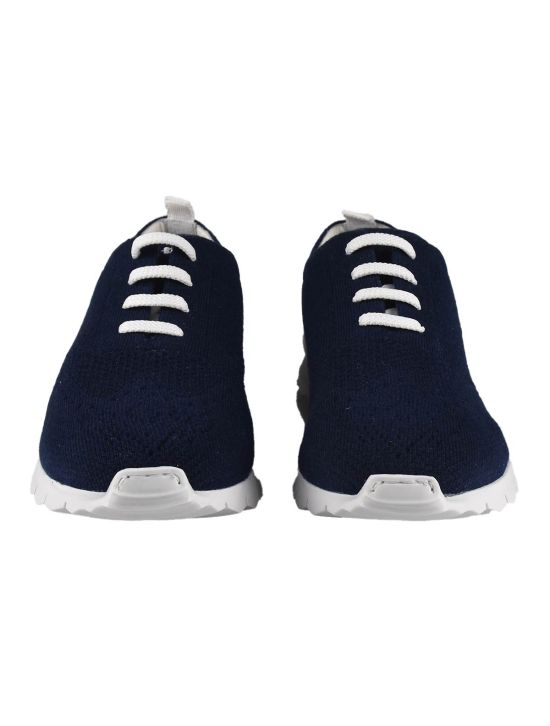 Kiton Kiton Dark Blue Cashmere Shoes Dark Blue 001