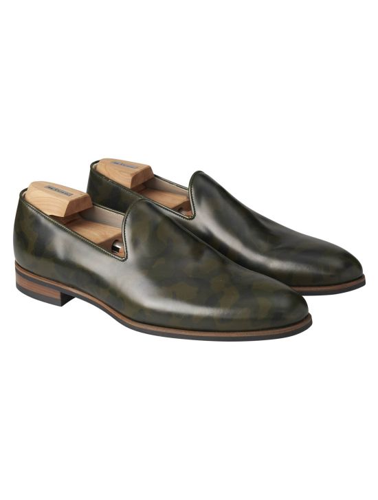 Kiton Kiton Green Leather Dress Shoes Green 000