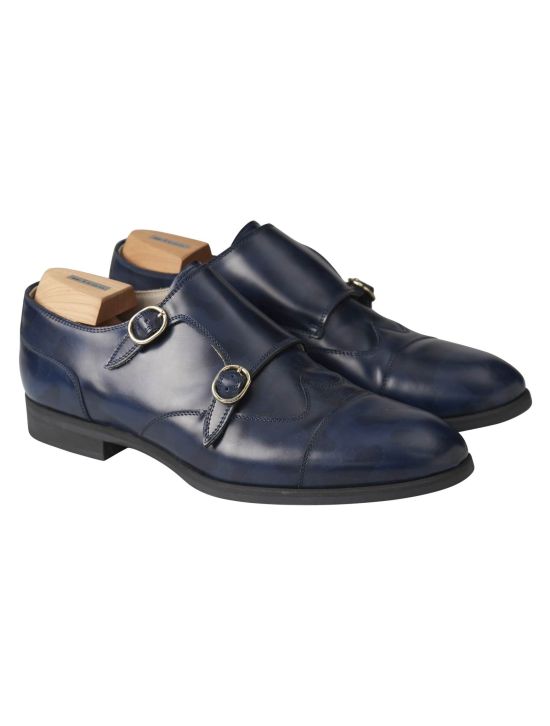 Kiton Kiton Blue Leather Dress Shoes Blue 000