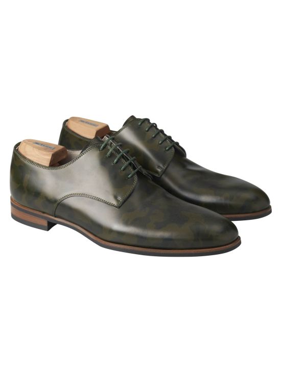 Kiton Kiton Green Leather Dress Shoes Green 000