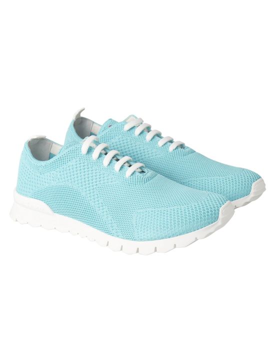 Kiton Kiton Light Blue Cotton Ea Sneaker Fits Light Blue 000