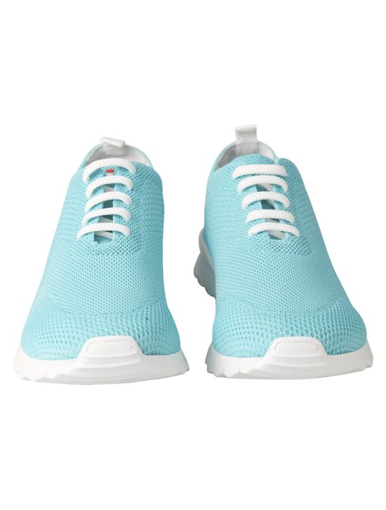 Kiton Kiton Light Blue Cotton Ea Sneaker Fits Light Blue 001