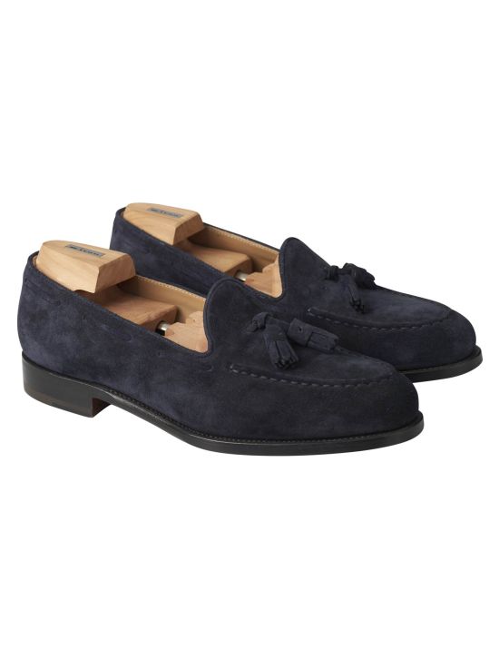 Kiton Kiton Blue Leather Suede Loafers Blue 000