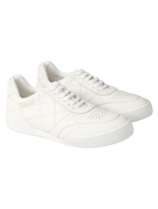 KNT Kiton KNT White Leather Sneaker White 000