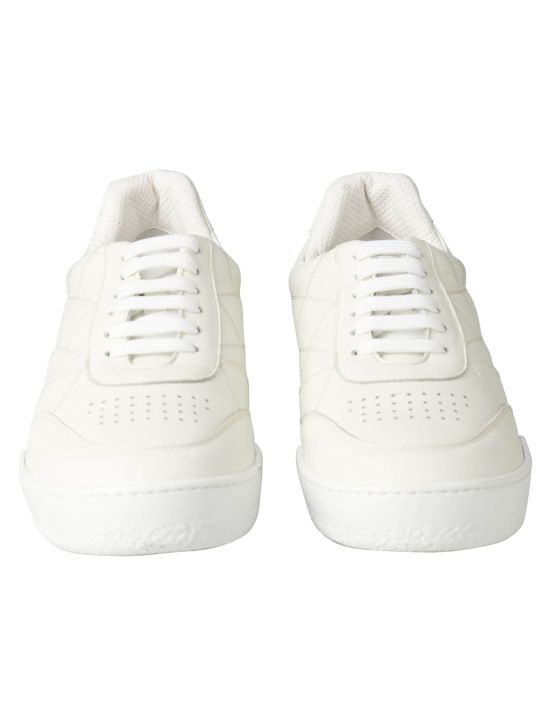 KNT Kiton KNT White Leather Sneaker White 001