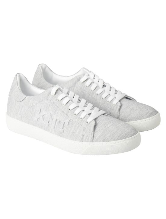 KNT KNT Kiton Gray Cotton Pl Sneaker Gray 000