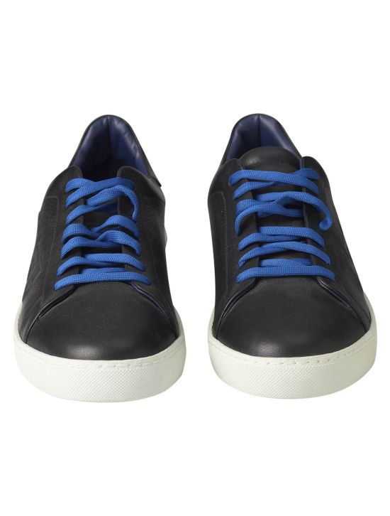 KNT Kiton KNT Black Leather Sneaker Black 001