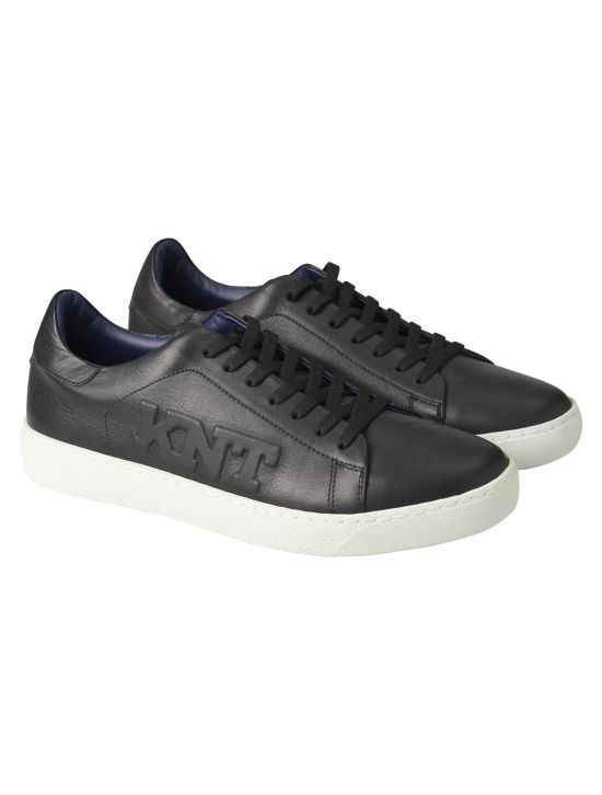 KNT Kiton KNT Black Leather Sneaker Black 000