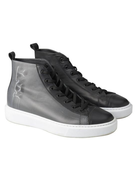 KNT Kiton KNT Black Leather Sneaker Black 000