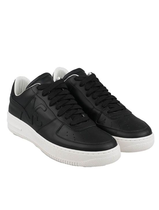 KNT KNT Kiton Black Leather Sneakers Black 000