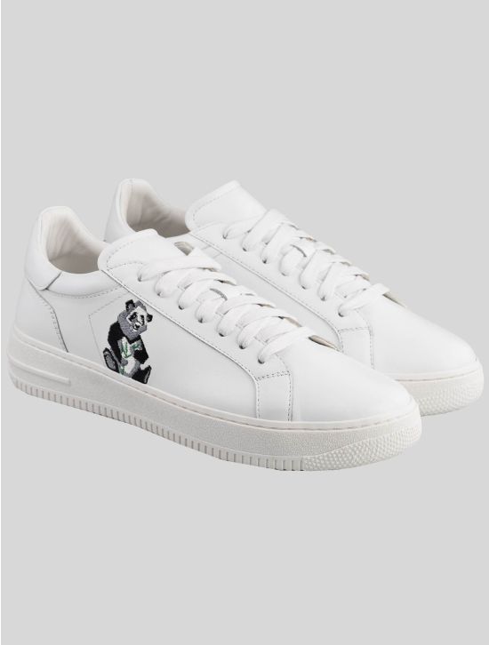 KNT KNT Kiton White Leather Sneakers Special Edition White 000