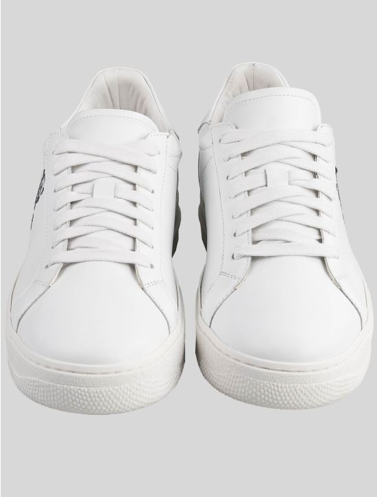 KNT KNT Kiton White Leather Sneakers Special Edition White 001