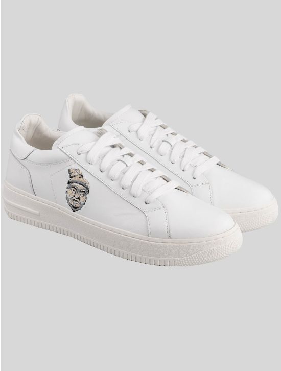 KNT KNT Kiton White Leather Sneakers Special Edition White 000