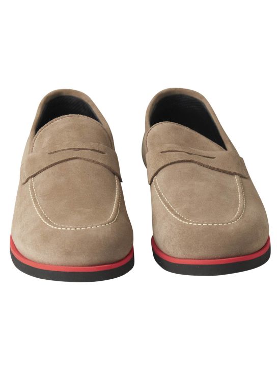 Kiton Kiton Beige Leather Suede Loafers Beige 001