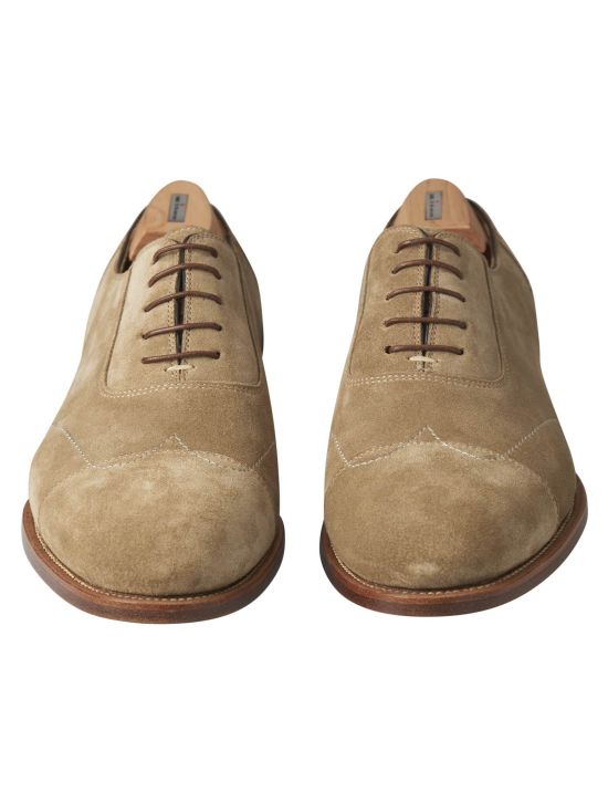 Kiton Kiton Beige Leather Suede Dress Shoes Beige 001