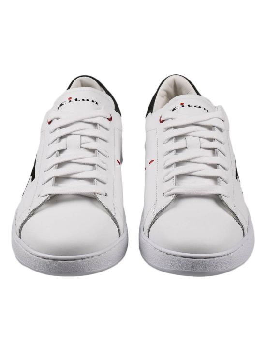 Kiton Kiton White Leather Sneakers White 001