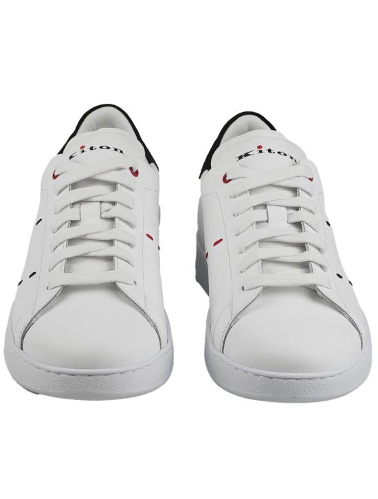 Kiton Kiton White Leather Sneakers White 001